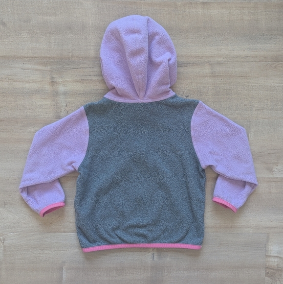 The North Face Baby Glacier Purple and Gray Fleece Full-Zip Hoodie - Size 12-18M - Picture 2 of 7